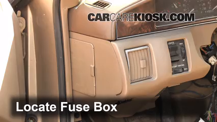 Interior Fuse Box Location: 1993-1996 Cadillac Fleetwood - 1995